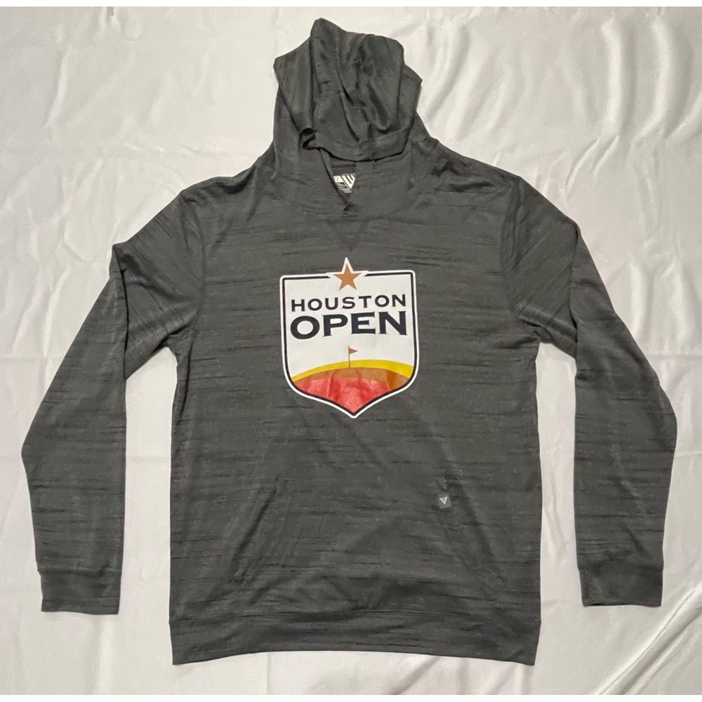 Houston Open Golf Tournament Blue Lightweight Levelwear‎ Hoodie Shirt Large L